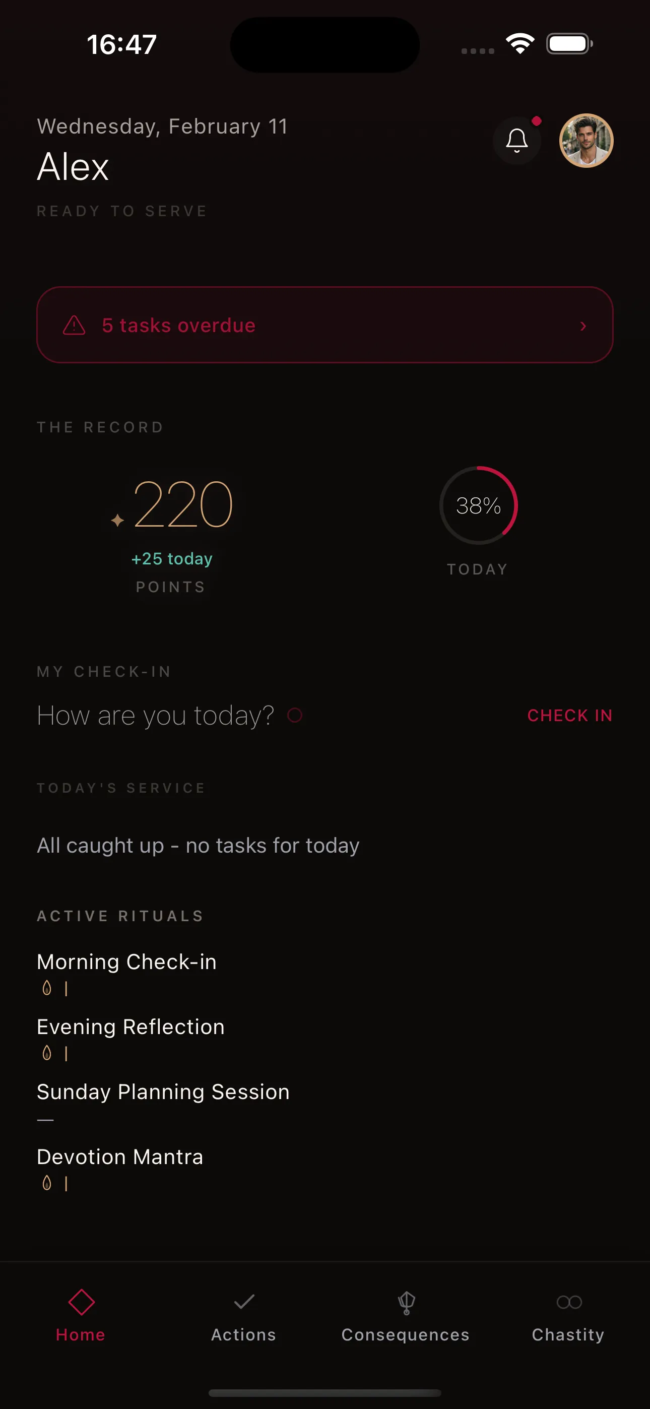 Kneel app screenshot